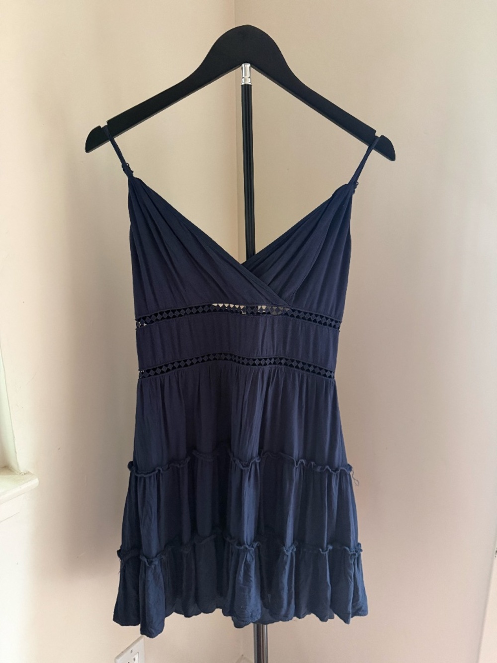 Harper Heritage Navy Blue Mini Boho Sundress – Size Small